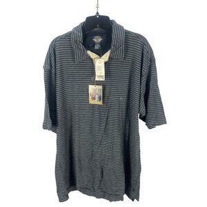 Dockers Mens Striped Short Sleeve Polo Shirt XL NWT Cotton Oversized Golf Casual
